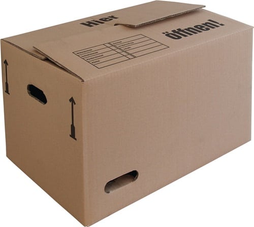 Umzugskarton Wellpappe braun