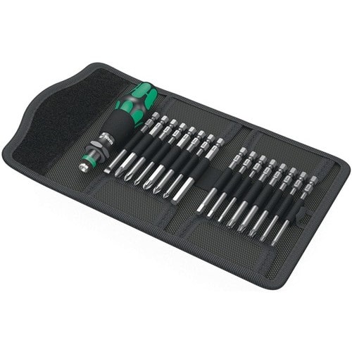 WERA Schraubendrehersatz KK 60 17-tlg.m.Handhalter u.Wechselkl.Falt-Ta WERA