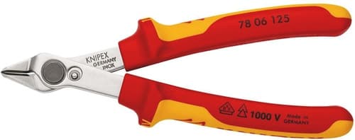 KNIPEX Elektronikseitenschneider Electronic Super-Knips L.125mm Form 0 Facette nein VDE