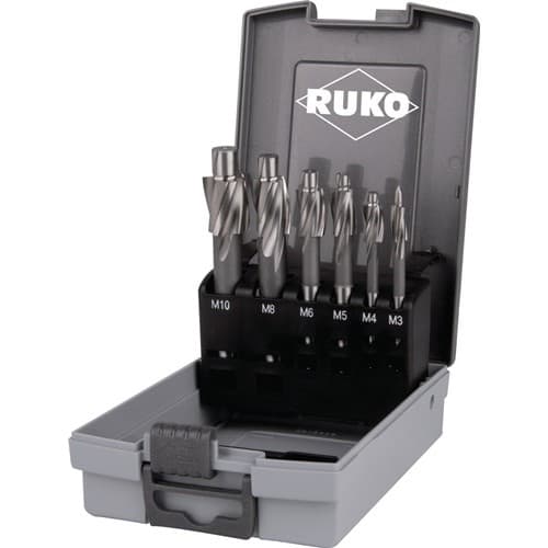 RUKO Flachsenkersatz DIN 373 M3-M10 mittel f.DL HSS Blank Z.3 Ku.-Kass.RUKO