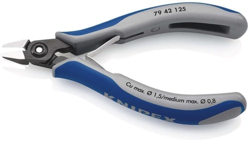 KNIPEX Präzisions-Elektronik-Seitenschneider L.125mm Form 4 Facette nein pol.KNIPEX
