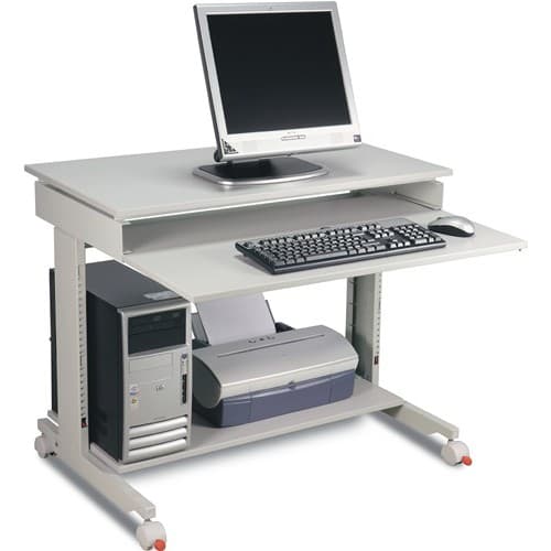PC-Arbeitstisch H720-1100xB900xT500mm lichtgrau fahrbar