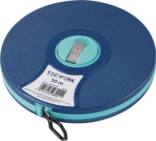 TECWERK Kapselbandmaß L.50m Bandbr.13mm 2 mm/cm EG II ABS Nylon-Fiber TECWERK