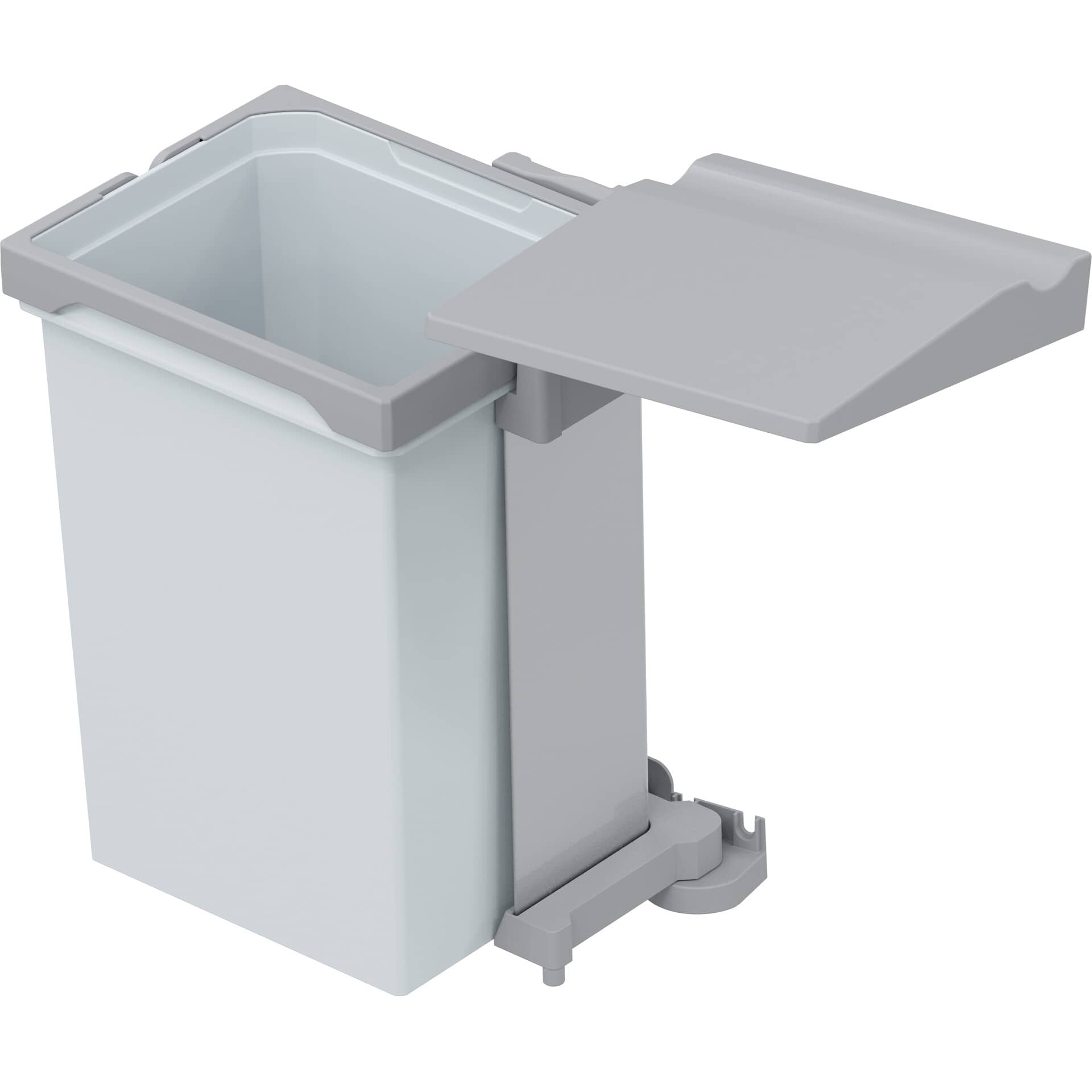 Einbau-Abfallsammler Set, ENVI-SINGLE, 400er, 1x10 l, verkehrsgrau RAL 7042 Vauth Sagel