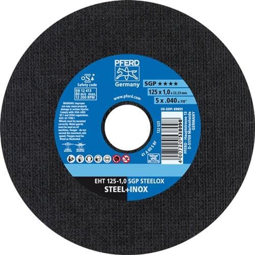 PFERD TOOLS Trennscheibe SGP STEELOX D125x1mm ger.INOX Bohr.22,23mm PFERD