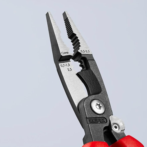 KNIPEX Elektroinstallationszange L.200mm pol.Comfort-Griff m.Öffnungsf.KNIPEX