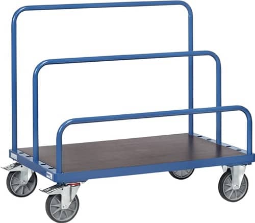 FETRA Plattenwagen eins.Ladefl.-L1200xB800mm STA brillantblau Trgf.750kg o.Bügel