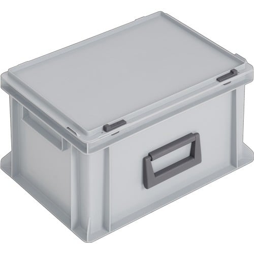 LOCKWEILER Ku.-Koffer L400xB300xH233mm PP 1 Griff Schiebeverschluss grau 20l