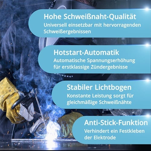 STAHLWERK Elektrodenschweißgerät ARC 200 MD m.Zub.20-200 A STAHLWERK