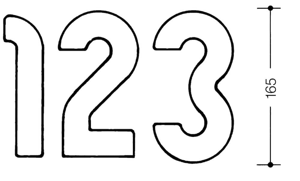 HEWI Hausnummer 702.165, Kunststoff