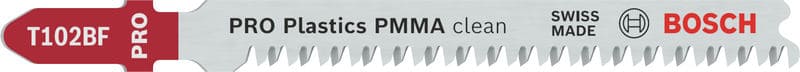 BOSCH Stichsägeblatt T 102 BF Clean for PMMA, 3er-Pack