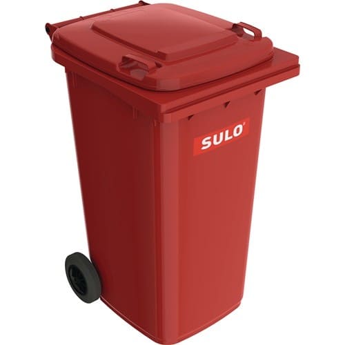 SULO Müllgroßbehälter 240l HDPE rot fahrbar,n.EN 840 SULO
