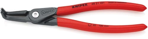 KNIPEX Präzisionssicherungsringzange J 31 f.Bohrungen D.40-100mm L.210mm KNIPEX
