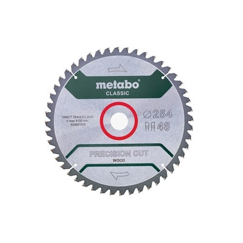 METABO Kreissägeblatt cordless cut wood classic AD 254mm Z.48 Bohr.30mm Schnitt-B.2,4mm