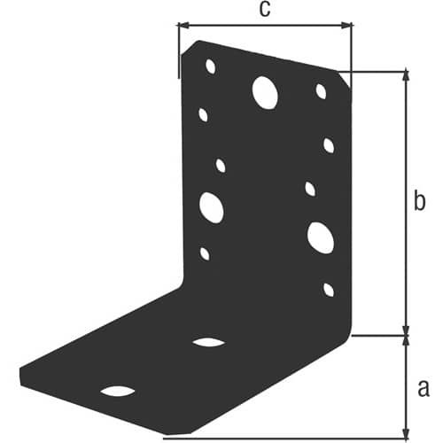 GAH Winkelverb.ETA-08/0165 90x90x65mm Anz.Löcher5 S.2,5mm ETA-08/0165 GAH
