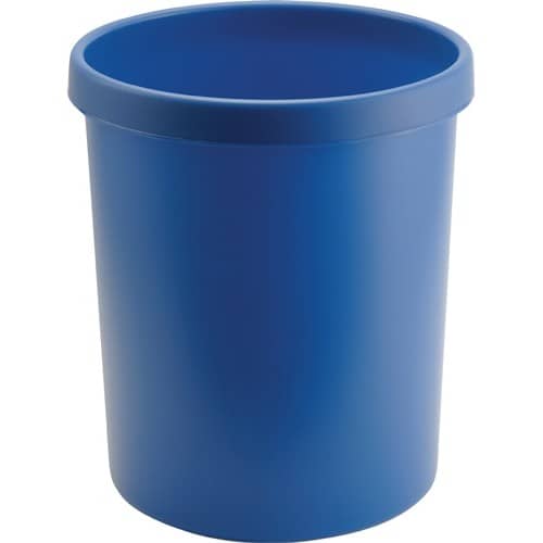 HELIT Papierkorb 30l H405xØ350mm m.Griffrand Ku.blau