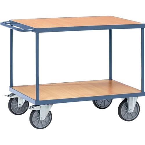 TECWERK Tischwagen 2 Ladeflächen L1200xB800mm saphirblau Trgf.600kg TECWERK