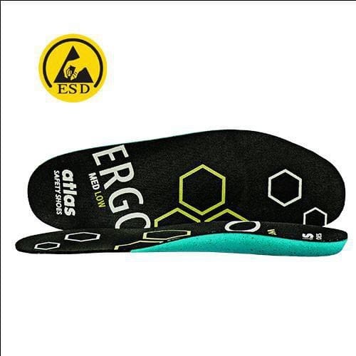 ATLAS Einlegesohle ERGO MED green Gr.44 black ATLAS