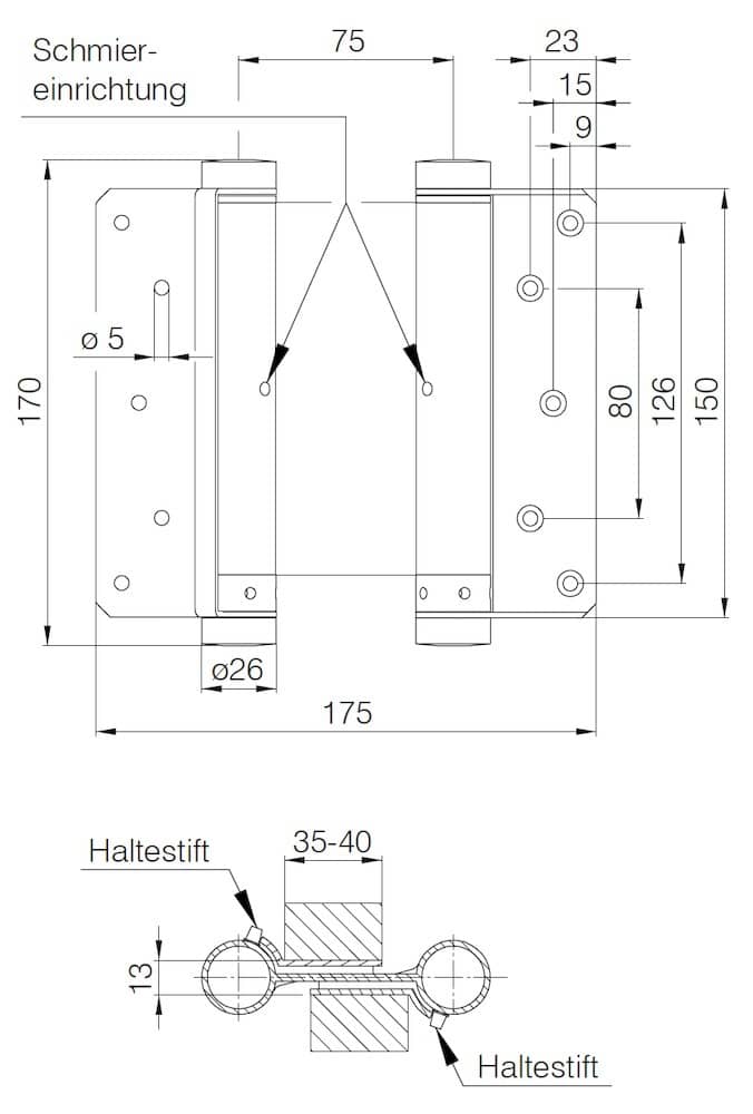 DENI Pendeltürband 3982, Stahl