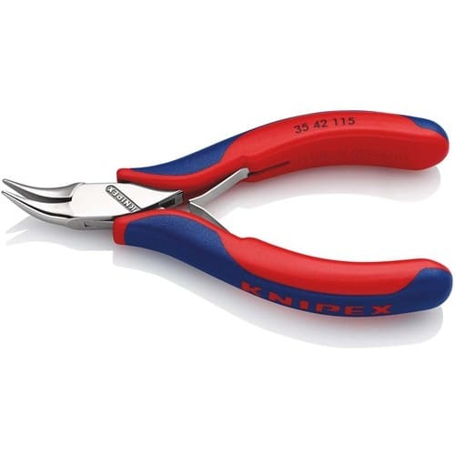 KNIPEX Elektronik-Greifzange Gesamt-L.115mm flachrunde Backen Form 4 Mehrkomp.-Hüllen
