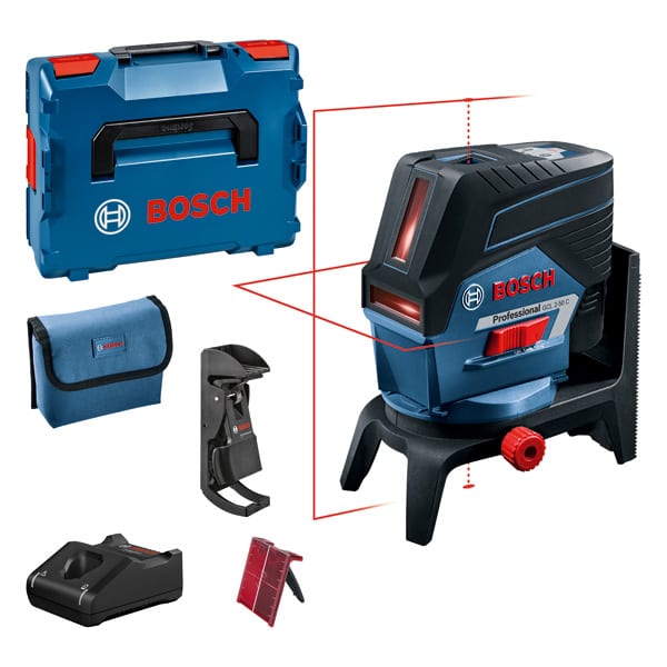 BOSCH Kombilaser GCL 2-50 C, mit 1 x 2,0 Ah Li-Ion Akku, RM 2, BM 3, L-BOXX