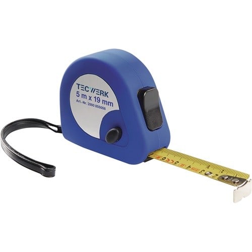 Taschenrollbandmaß L.3m B.16mm mm/cm EG II Ku.Automatic TECWERK