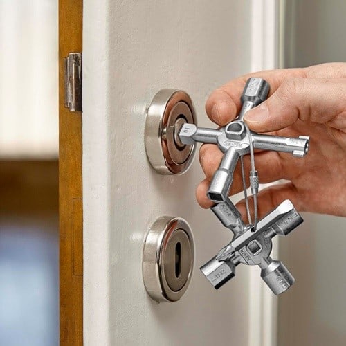 KNIPEX Schaltschrankschlüssel TwinKey® 6 Funktionen m.Magnet Verb.KNIPEX