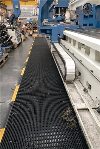 EHA Industriematte Zuschnitt B1000xS12,5mm fein gefräst schwarz PVC