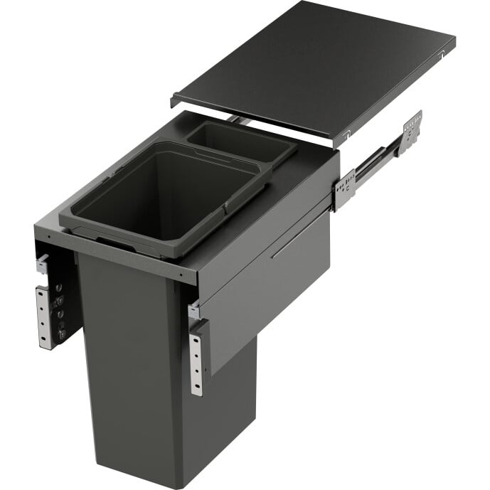 Abfalltrennsystem, ENVI-Space XX Pro, 400er, 1x35/1x1,2 l, lavagrau Vauth Sagel