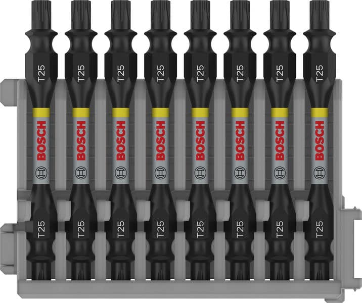 BOSCH Doppelklingen Schrauberbit-Set Impact Control, 8-teilig, T25-T25, 65 mm