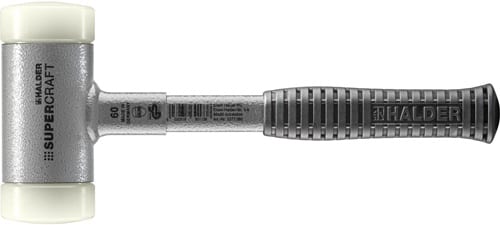 HALDER Schonhammer SUPERCRAFT L.325mm Kopf-D.60mm rückschlagfrei hart Nyl. weiß HALDER