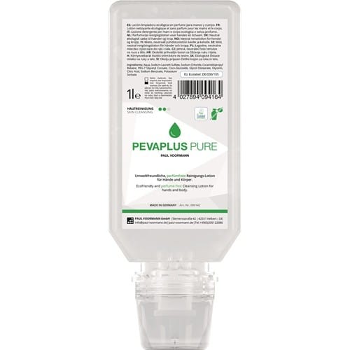 PAUL VOORMANN Handreinigung PEVAPLUS PURE 1l unparfümiert Softflasche PAUL VOORMANN