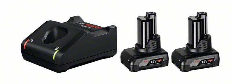 BOSCH Akku Starter-Set: 2 x GBA 12 Volt, 6.0 Ah und GAL 12V-40
