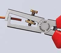 KNIPEX Abisolierzange L.160mm verchr.Mehrkomp.-Hülle m.Öffnungsf.KNIPEX