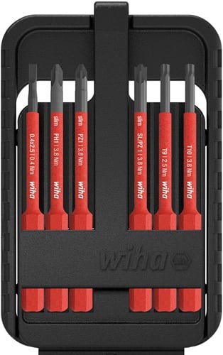 WIHA Wechselklingensatz slimBit electric 6-tlg.Schlitz/PH/PZD/(+/- SL/PZD)Torx® WIHA