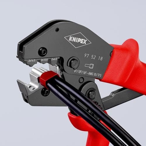 KNIPEX Crimpzange L.250mm 2x6,2x10,2x16 (AWG 2x10,2x7,2x5) mm² KNIPEX