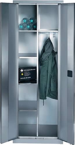 ORGAMI SISTEC Wäscheschrank H1800xB600xT500mm VA geb.Anz.Abt.2 m.Sockel