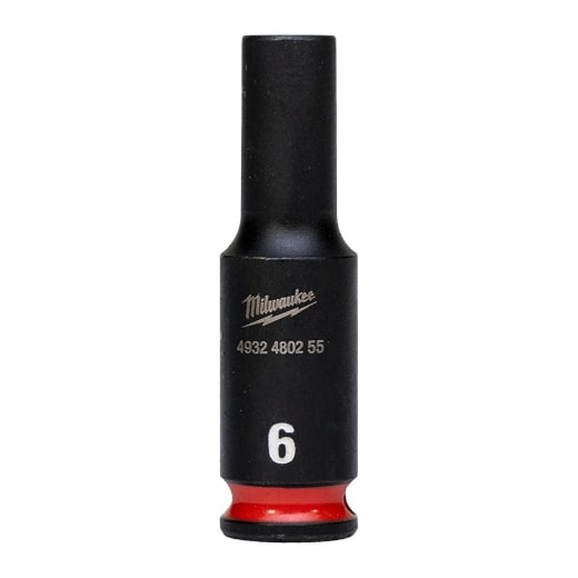 MILWAUKEE 6 x 50 mm SHOCKWAVE Schlagnuss 1/4" lang