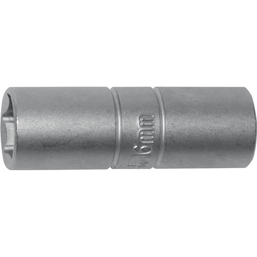 TECWERK Steckschlüsseleinsatz f.Zündkerzen 1/2 Zoll SW 16mm 6KT L.TECWERK
