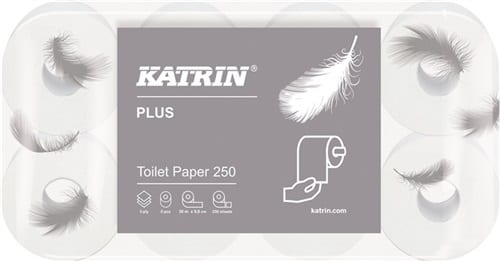 KATRIN Toilettenpapier Katrin 250 Long 3-lagig 48 RL a 250 Blatt=12000 Bl.KATRIN