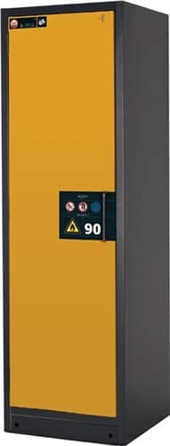 ASECOS Sicherh.-Schrank Typ 90 H1953xB599xT615mm grau/gelb Vollblechtüren