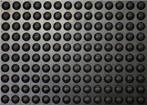 MILTEX Arbeitsplatzbodenbelag Mittelstück L1200xB900xS13mm schwarz Naturkautschuk