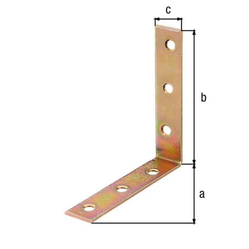 GAH Stuhlwinkel L.90x90mm B.19mm S.2mm STA sdmverz.Loch-D.5,3mm GAH
