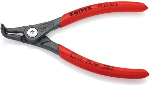 KNIPEX Außensicherungsringzange A 11 f.Wellen D.10-25mm 90Grad gew.L.130mm KNIPEX