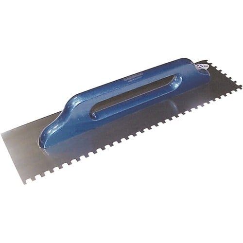 HAROMAC Schweizer Glättekelle L.500mm B.130mm Buchenholzgriff Zahn 10x10mm rostfr.VA