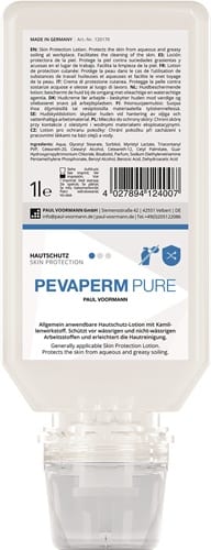 PAUL VOORMANN Hautschutz PEVAPERM PURE 1l unparfümiert Softflasche PAUL VOORMANN