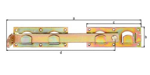 GAH Doppeltorüberwurf L/R verwendbar 423x70x180x333mm dickschichtpassiviert GAH