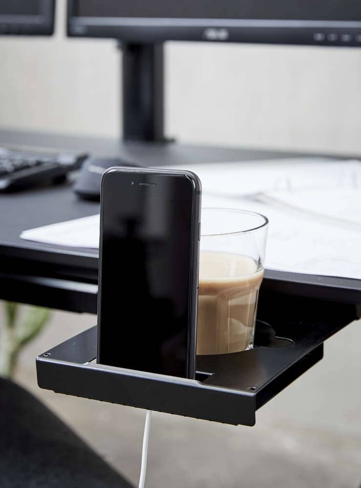Veyhl Mobilephone und Becher Ablage, RAL 9006 weißaluminium