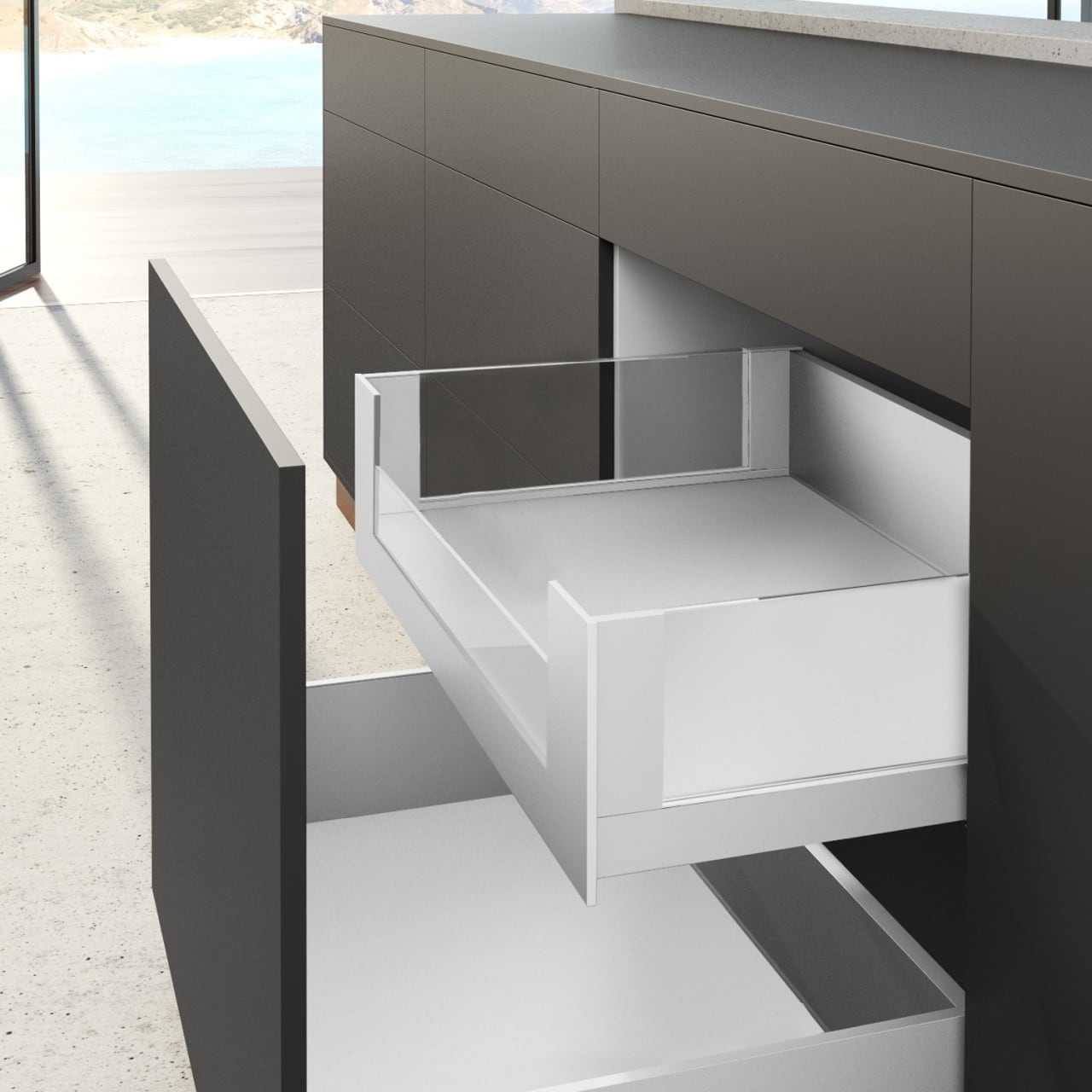 HETTICH AvanTech YOU Trägerprofil für gestaltbare Innenfront, weiß, 9257664