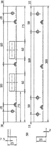 SCHNEGEL Sicherheitswinkelschließblech L.300mm B.25mm S.2mm VA ma geb.005/3126 SCHNEGEL